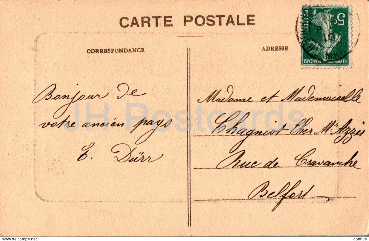 Bourbonne Les Bains - Vue dans le Parc - parc - 18 - carte postale ancienne - 1910 - France - occasion 