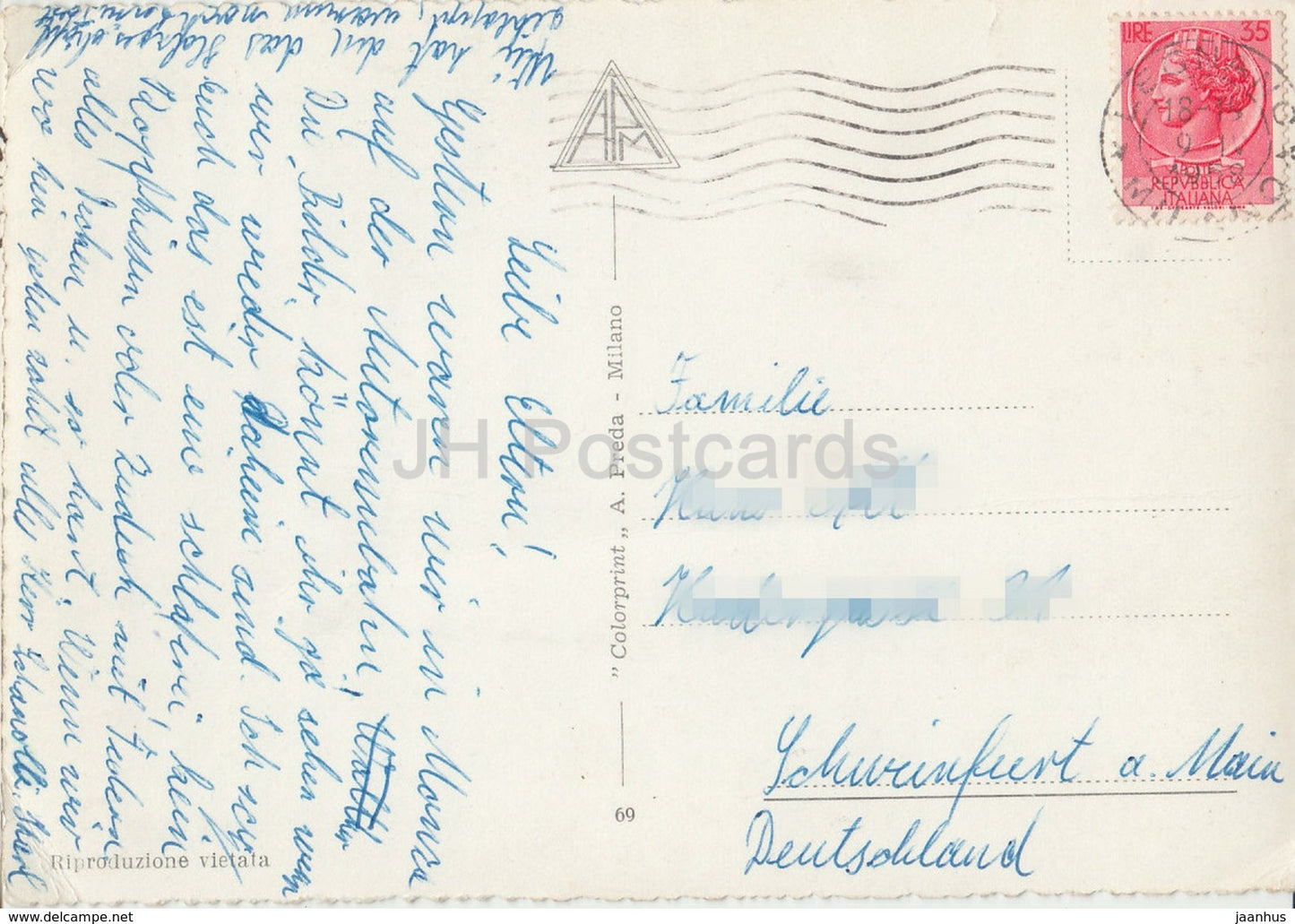 Saluti dall' Isola Bella - le grotte - multiview - 69 - Italy - 1958 - used