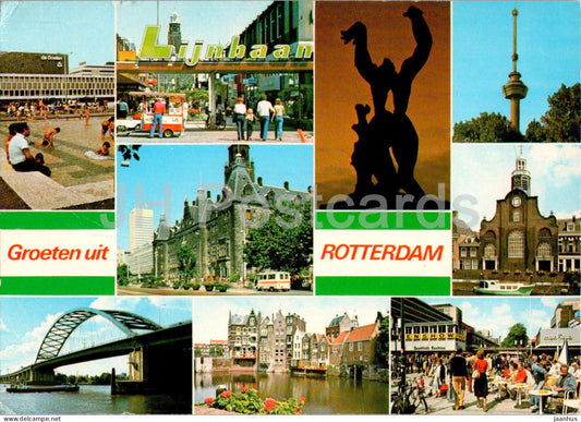 Groeten uit Rotterdam - greetings from Rotterdam - multiview - Netherlands - used - JH Postcards