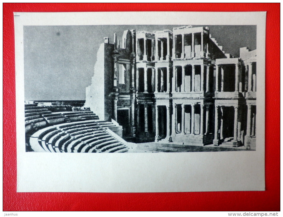 Sabratha theatre in Libya , II century AD - Architecture of Ancient Rome - 1965 - Russia USSR - unused - JH Postcards