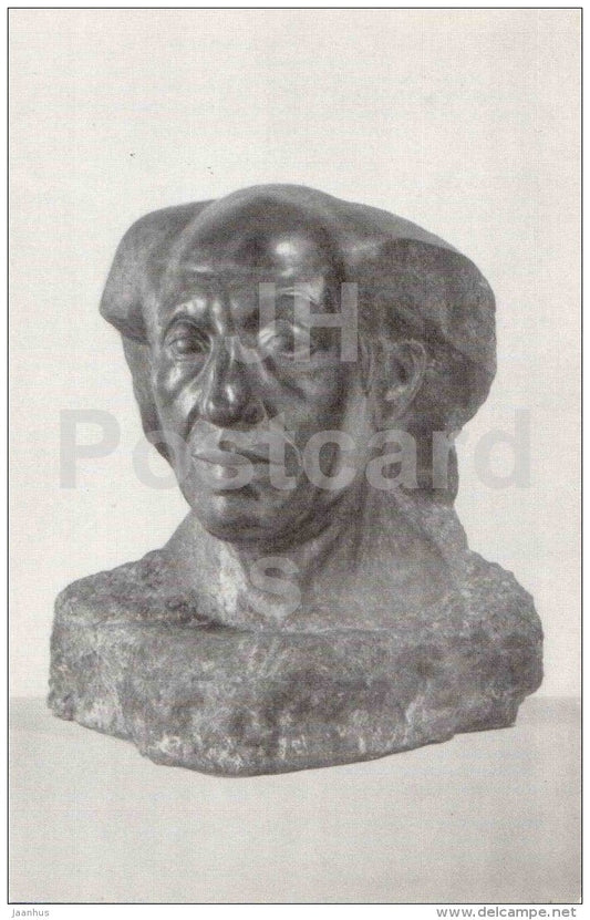 sculpture by Jaan Koort - Portrait of Old Man , 1924 - estonian art - unused - JH Postcards