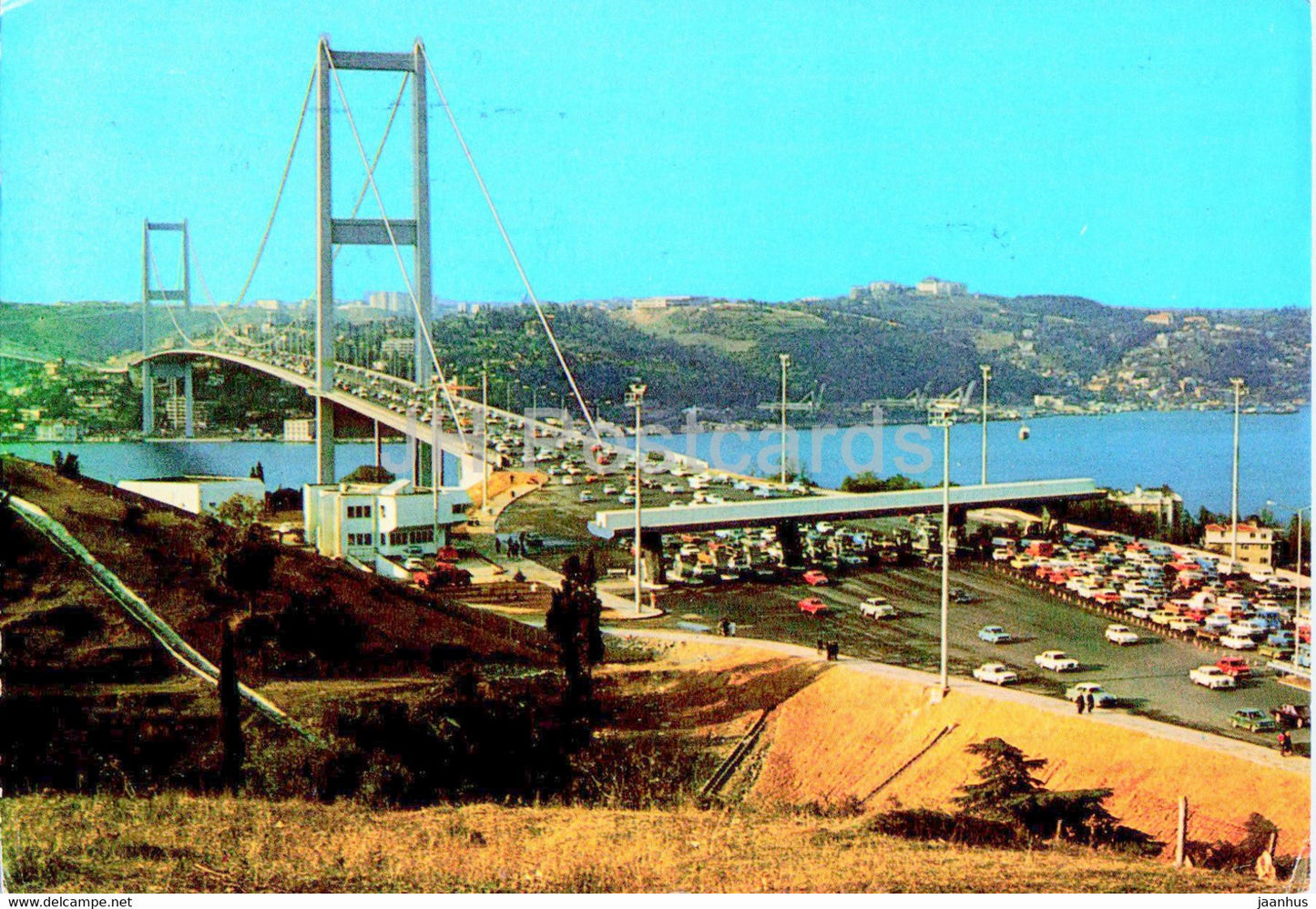 Istanbul - The view of Bosphorus Bridge from Beylerbeyi village - Keskin - 1979 - Turkey - used - JH Postcards