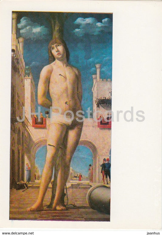 painting by Antonello da Messina - St. Sebastian - italian art - 1985 - Russia USSR - unused - JH Postcards