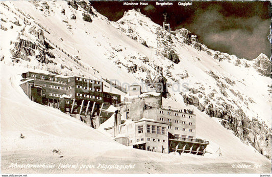 Schneefernerhaus gegen Zugspitzgipfel - old postcard - 1955 - Germany - used - JH Postcards