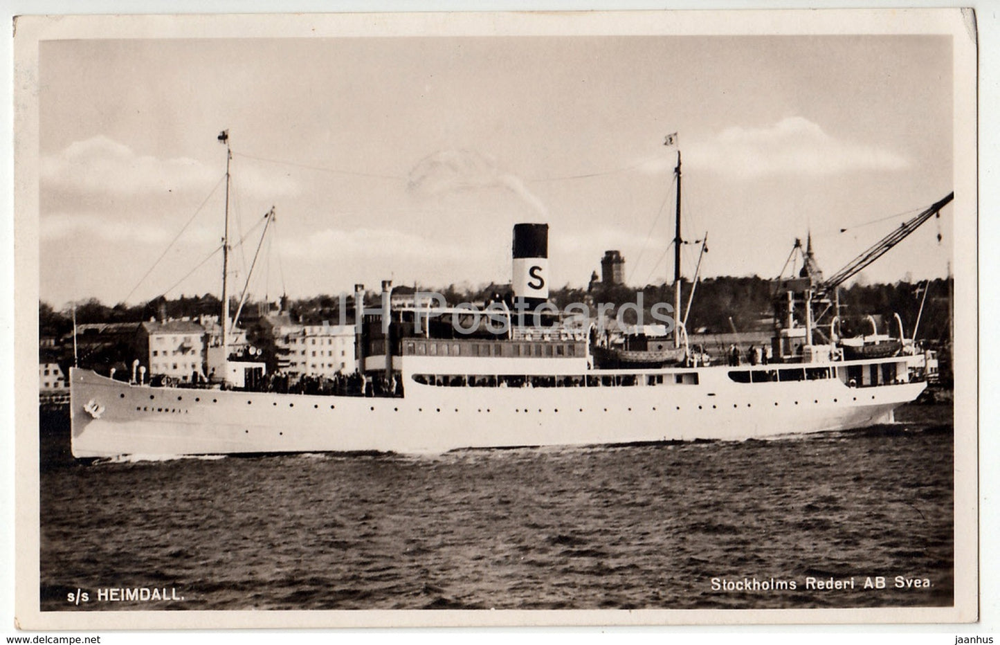 s/s Heimdall - ship - steamer - Stockholms Rederi AB Svea. - old postcard - Sweden - used - JH Postcards