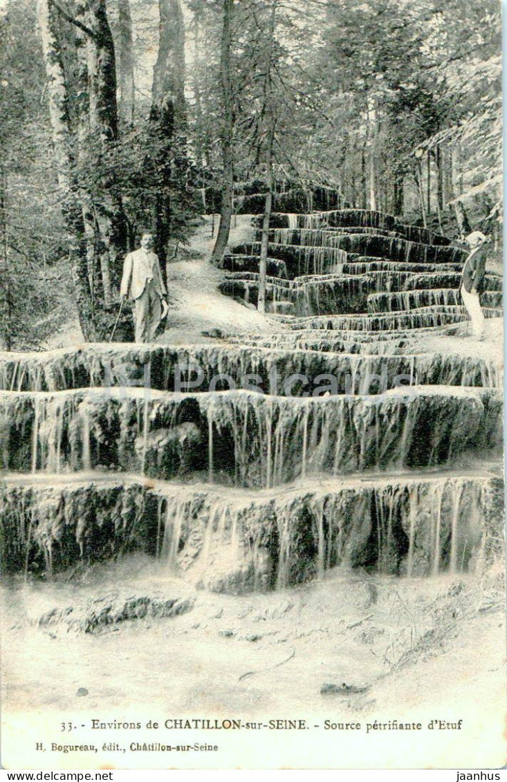 Environs de Chatillon sur Seine - Source petrifiante d'Etuf - 33 - old postcard - 1911 - France - used - JH Postcards