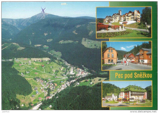 Krkonose - Giant Mountains - valley view - Pec Pod Snezkou - Czech - used 2004 - JH Postcards