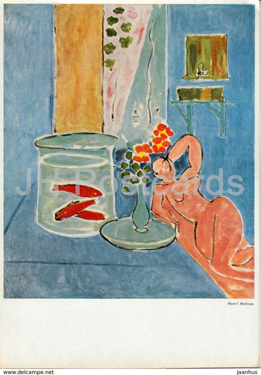 painting by Henri Matisse - Goldfish - French art - Germany - unused - JH Postcards
