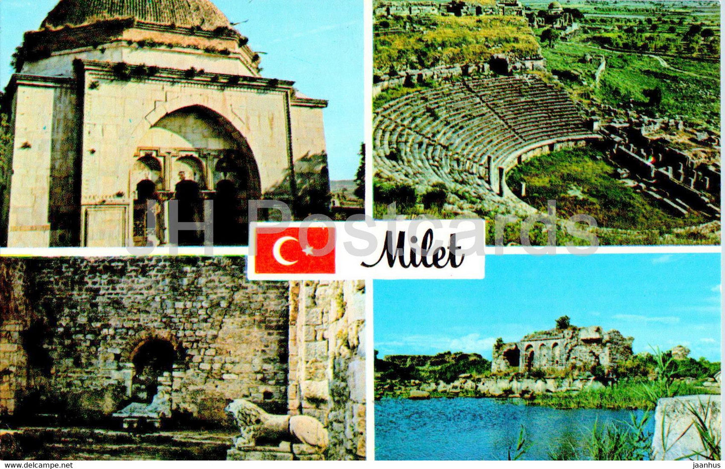 Milet - Ilyasbey Mosque - Theatre - Fountain of Nymphaeum - multiview - 9-18 - Turkey - unused - JH Postcards