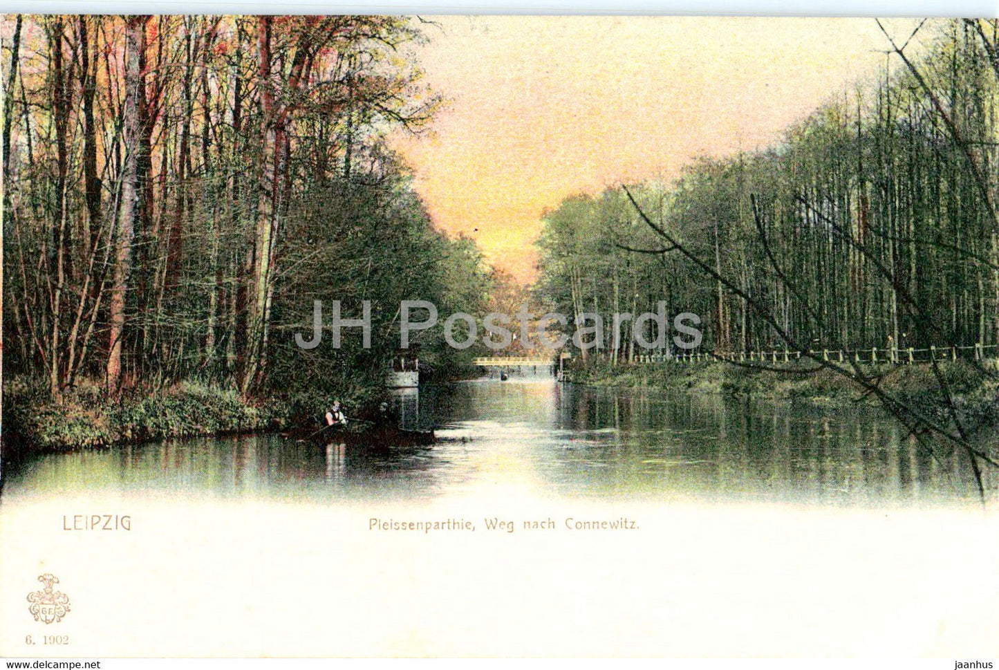 Leipzig - Pleissenparthie - Weg nach Connewitz - 1902 - old postcard - Germany - unused - JH Postcards