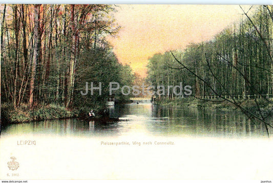 Leipzig - Pleissenparthie - Weg nach Connewitz - 1902 - old postcard - Germany - unused - JH Postcards