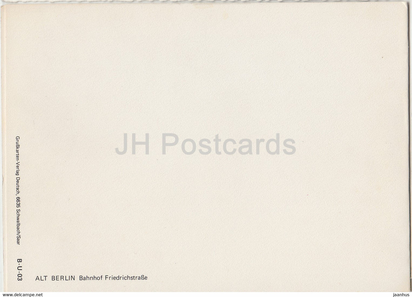 Berlin - Bahnhof - Friedrichstrasse - REPRODUCTION - Allemagne - inutilisé