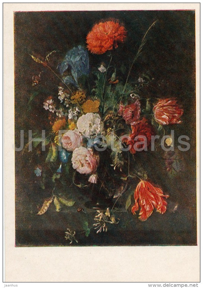 painting by Jan Davidsz. de Heem - Flowers in a Vase - Dutch art - 1961 - Russia USSR - unused - JH Postcards
