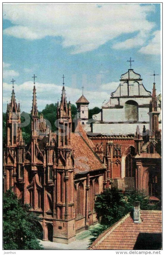 St. Anne Roman Catholic Church - Vilnius - 1969 - Lithuania USSR - unused - JH Postcards