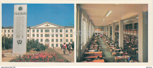 Ulan-Ude - Buryat Agricultural Institute - Reading Room of Institutes Library - Buryatia - 1978 - Russia USSR - unused - JH Postcards