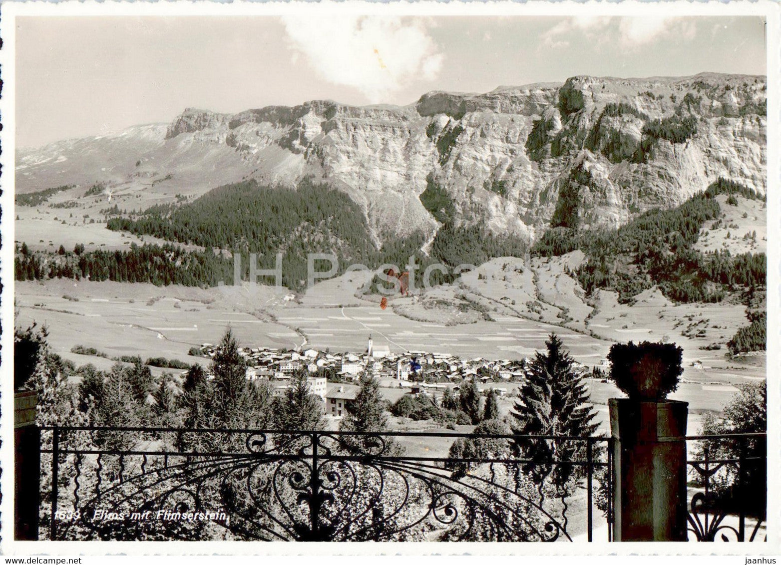 Flims mit Flimserstein - 1639 - old postcard - 1940 - Switzerland - used - JH Postcards