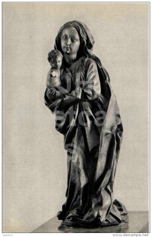 sculpture by Tilman Riemenschneider- Madonna and Child - german art - unused - JH Postcards