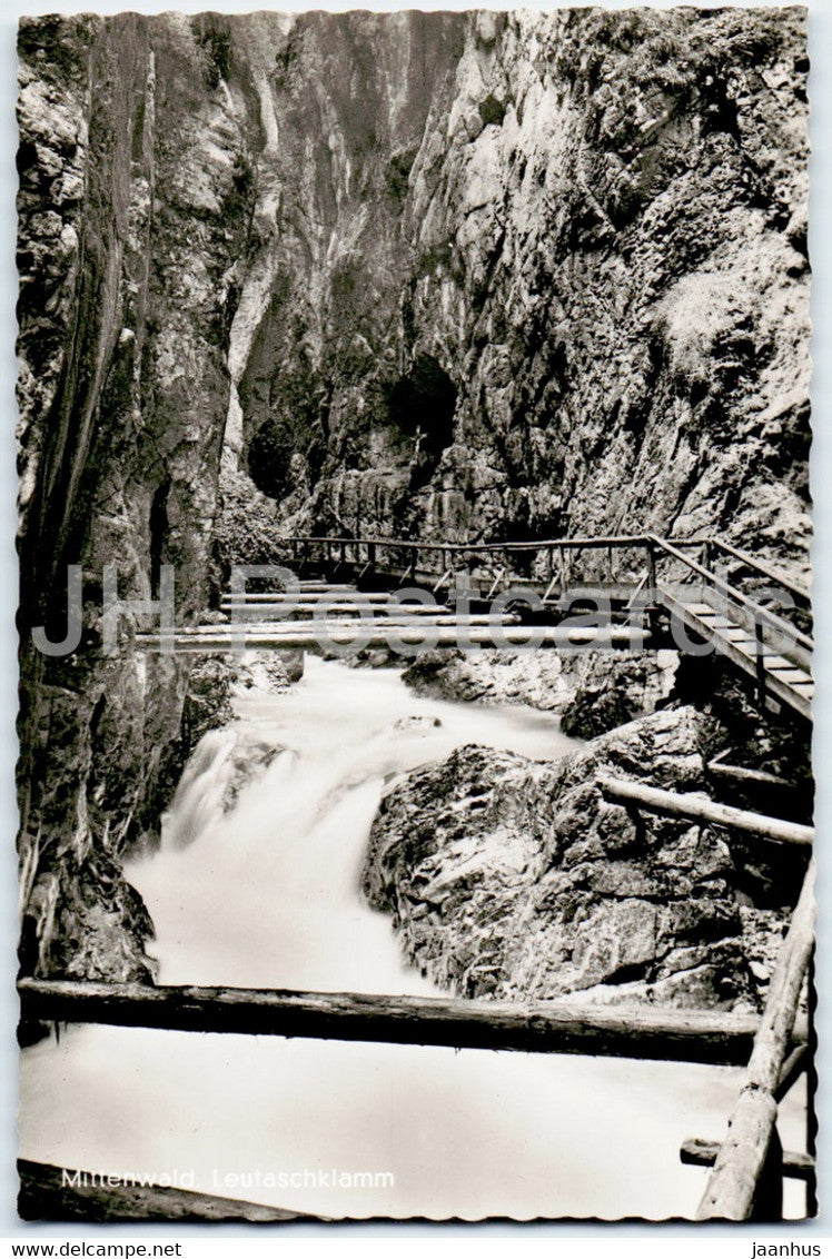Mittenwald Leutaschklamm - old postcard - Germany - unused - JH Postcards