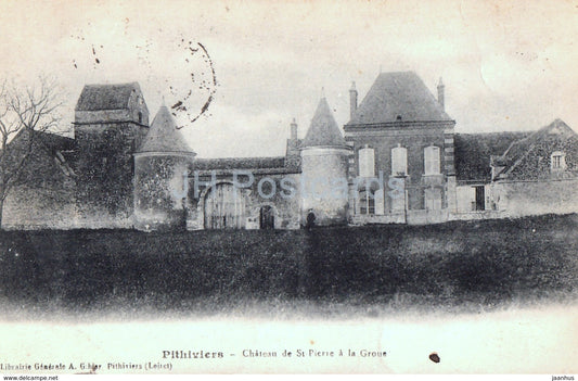 Pithiviers - Chateau de St Pierre A la Groue - castle - old postcard - 1918 - France - used - JH Postcards