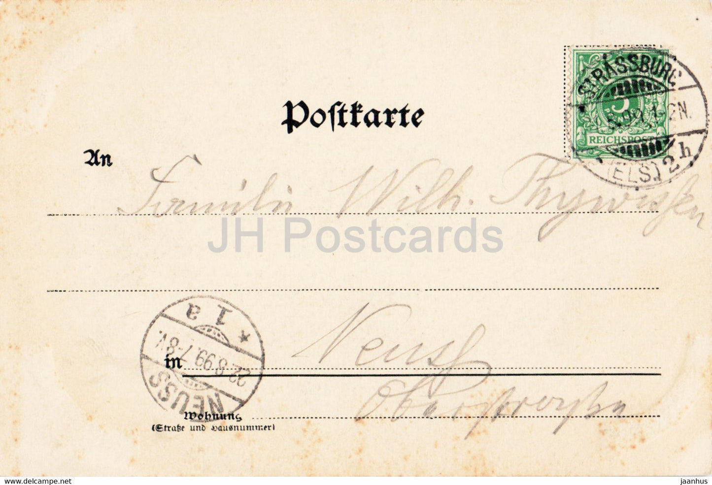 Strasbourg i E - Strasbourg - Das Munster - La Cathedrale - cathédrale - 981 - carte postale ancienne - 1899 - France - utilisé