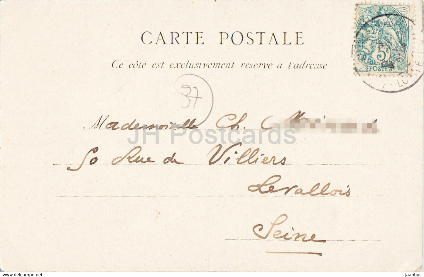 Tours - La Psalette - 19 - old postcard - 1904 - France - used