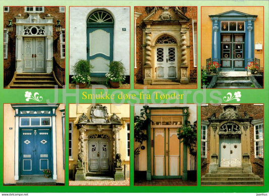 Smukke dore fra Tonder - Beautiful doors from Tonder - multiview - TON 10 - 1997 - Denmark – used – JH Postcards