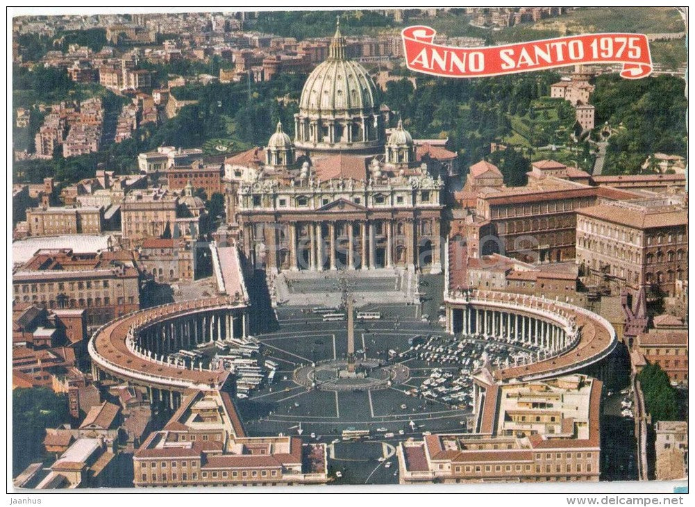 Piazza S. Pietro - St. Peter`s Square - Anno Santo 1975 - Roma - Rome - Vatican - 2013 - Italia - Italy - used - JH Postcards