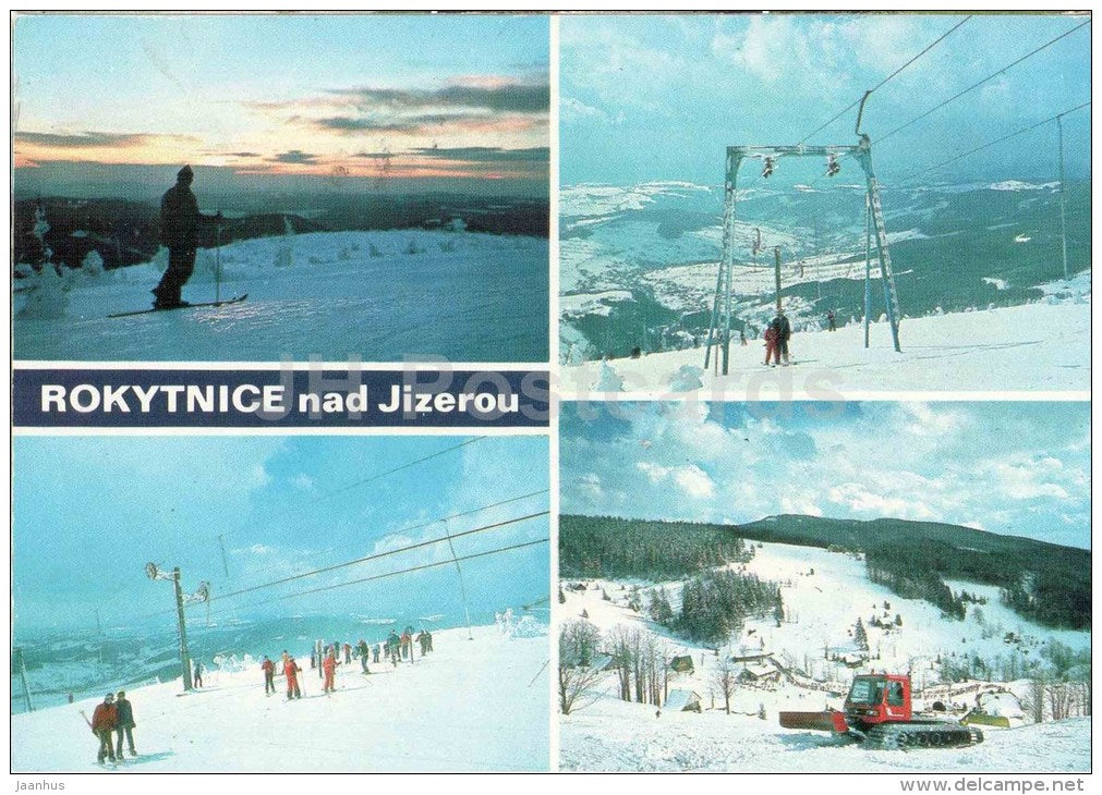 Rokytnice nad Jizerou - ski resort - Czechoslovakia - Czech - used 1981 - JH Postcards