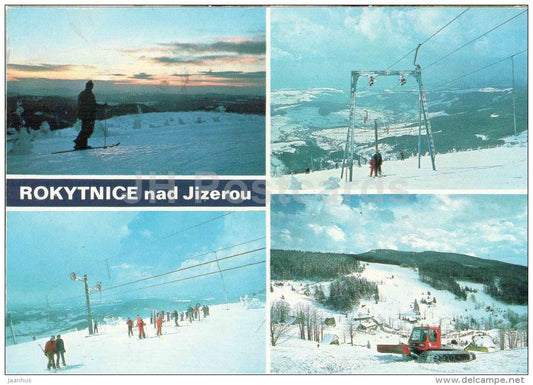 Rokytnice nad Jizerou - ski resort - Czechoslovakia - Czech - used 1981 - JH Postcards