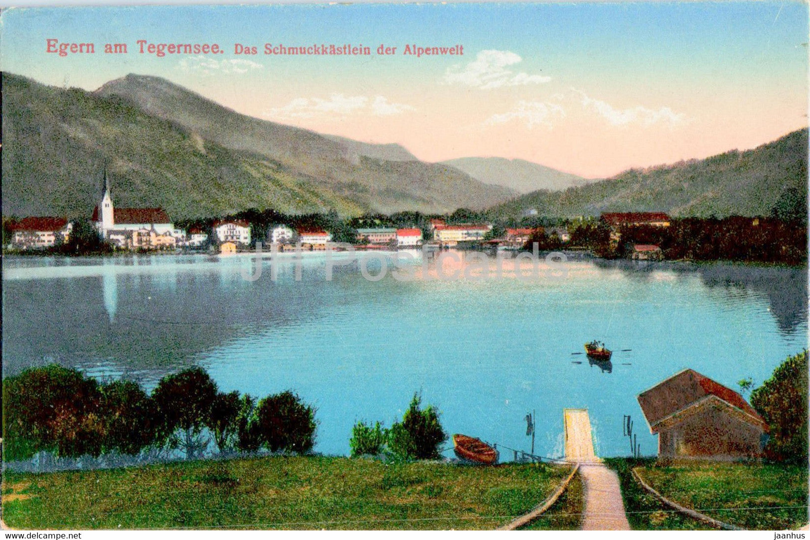 Egern am Tegernsee - Das Schmuckkastlein der Alpenwelt - old postcard - Germany - used - JH Postcards