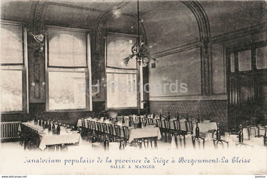 Sanatorium populaire de la province de Liege a Borgoumont La Gleize - Salle a Manger - old postcard - Belgium - used - JH Postcards