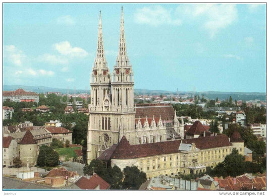church - cathedral - Zagreb - 290 - Yugoslavia - Croatia - unused - JH Postcards