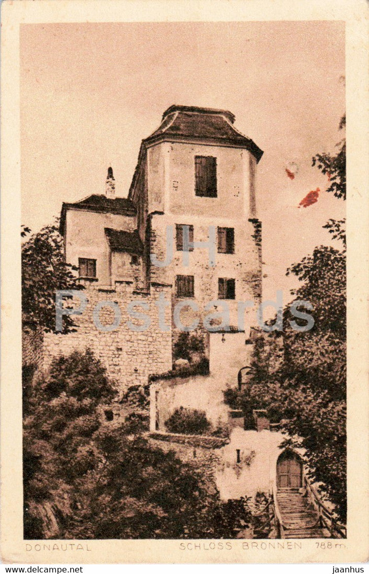 Donautal - Schloss Bronnen 788 m - castle - old postcard - Germany - unused - JH Postcards
