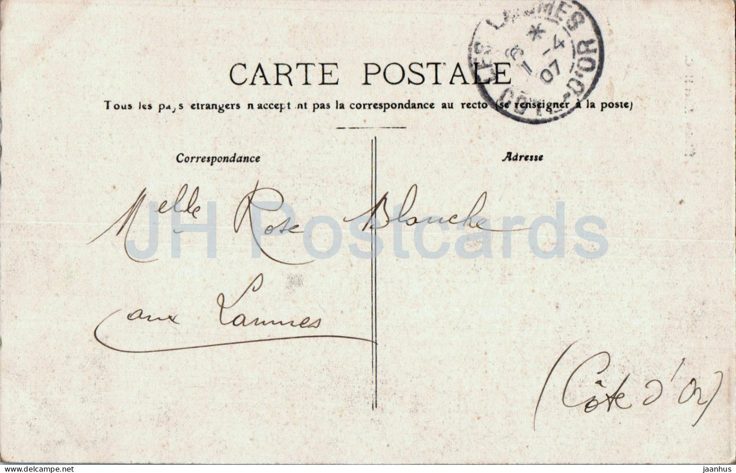 Belfort - Vue Generale prise du soubassement du Lion - Gesamtansicht - alte Postkarte - 1907 - Frankreich - gebraucht 