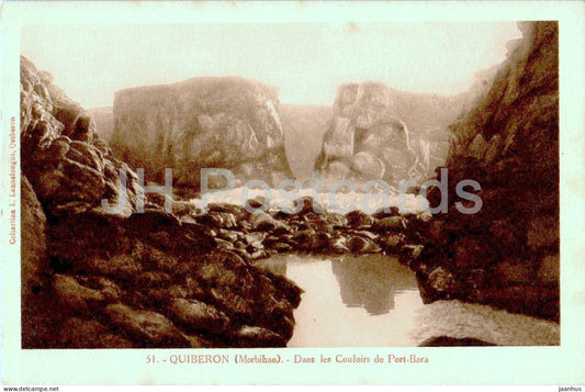 Quiberon - Dans les Couloirs de Port Bara - 51 - old postcard - France - unused - JH Postcards
