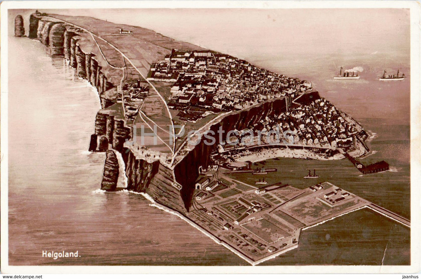 Helgoland - 1936 - old postcard - Germany - used - JH Postcards
