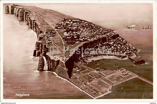 Helgoland - 1936 - old postcard - Germany - used - JH Postcards