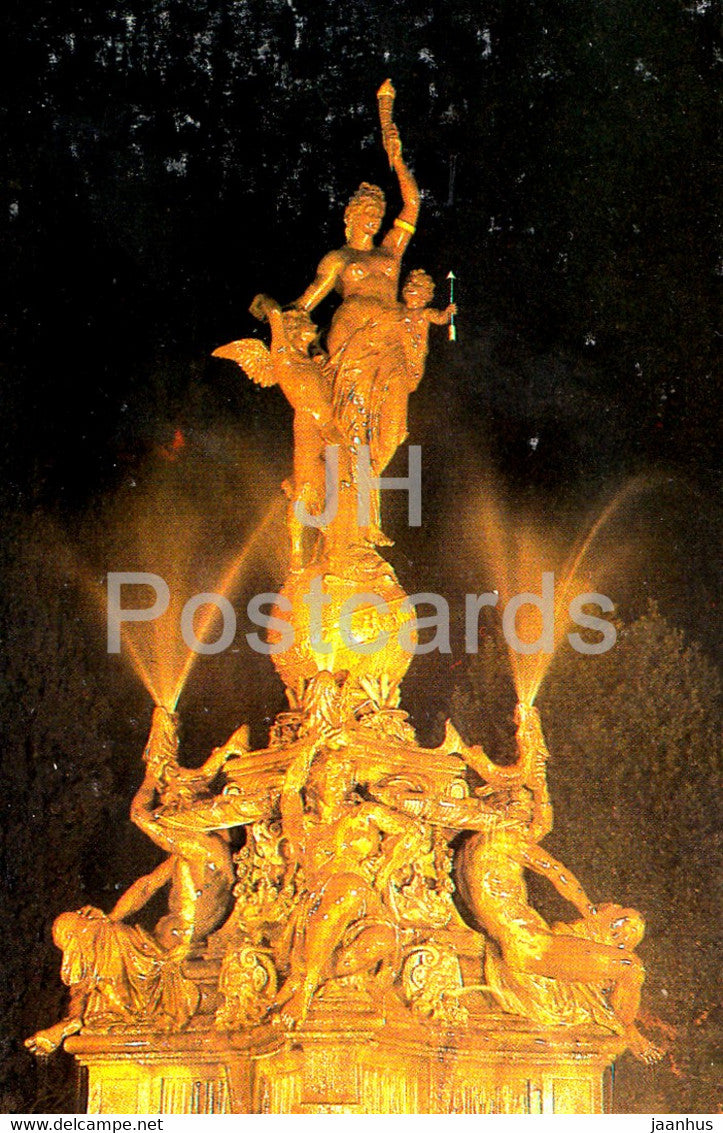 Gurzuf - fountain in the park of the sanatorium of the USSR Ministry of Defense - Crimea - 1990 - Ukraine USSR - unused - JH Postcards