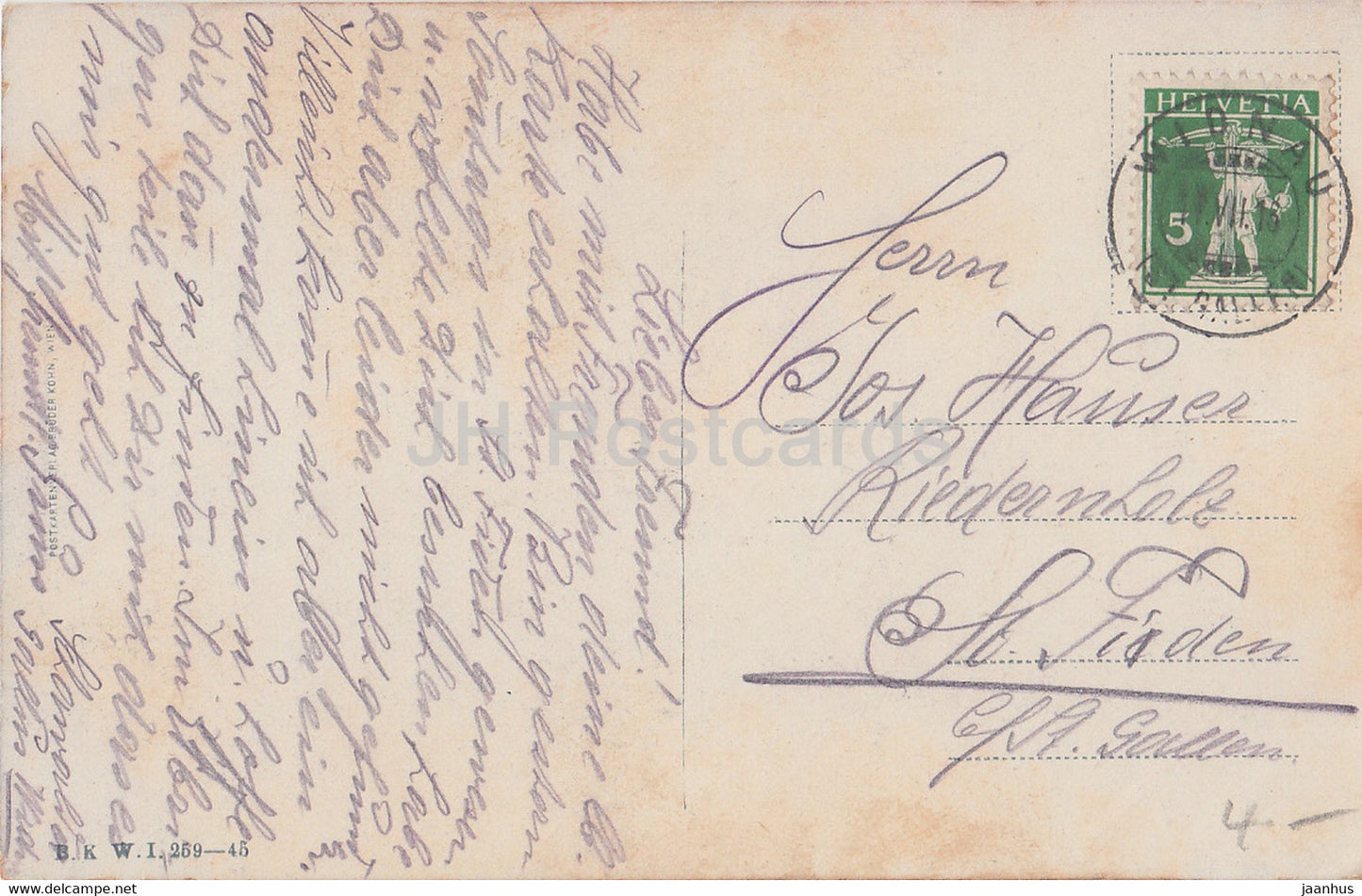 painting by Istvan Burchard-Belavary - Vision - military - war - Hungarian art - old postcard - 1916 - Austria - used