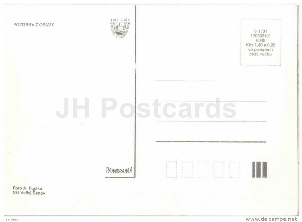 Opava - town views - architecture - Czechoslovakia - Czech - unused - JH Postcards