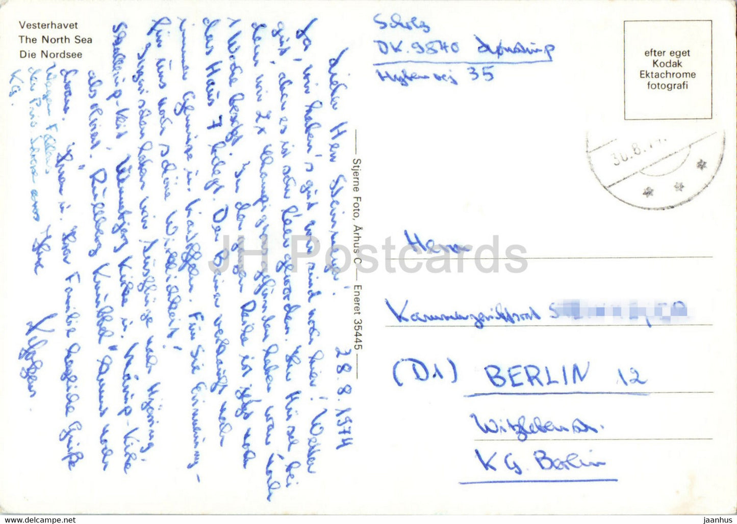 Vesterhavet – Die Nordsee – Boot – Strand – Multiview – 1974 – Dänemark – gebraucht