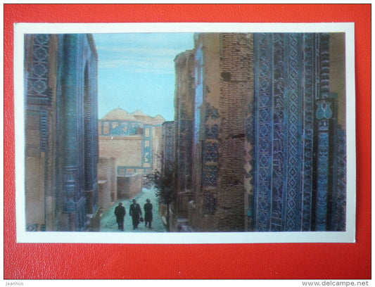 portals of the mausoleums of the central group - Shah-i Zindah Complex - Samarkand - 1972 - Uzbekistan USSR - unused - JH Postcards