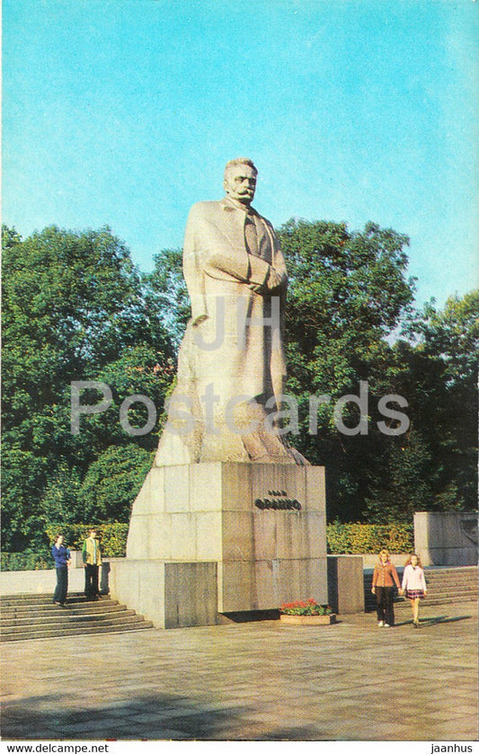 Lviv - Lvov - monument to Ivan Franko - 1977 - Ukraine USSR - unused - JH Postcards