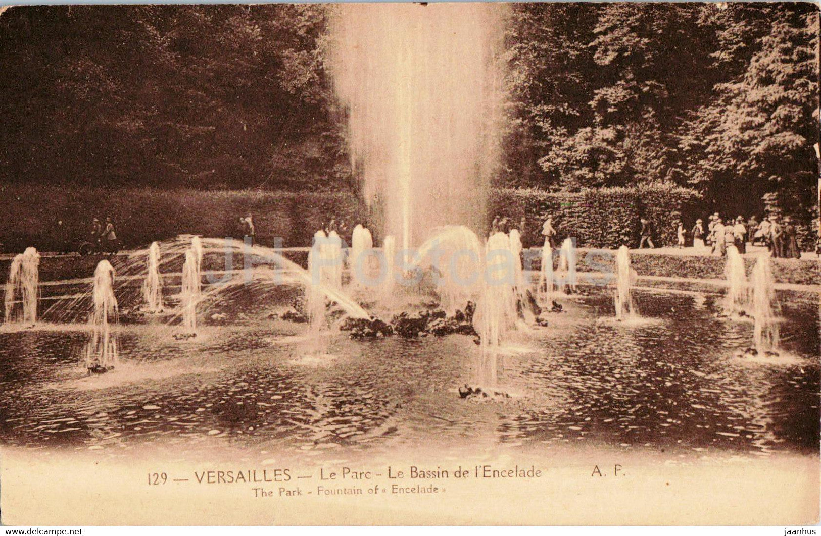 Versailles - Le Parc - Le Bassin de l'Encelade - fountain - 129 - old postcard - France - unused - JH Postcards