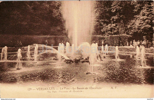 Versailles - Le Parc - Le Bassin de l'Encelade - fountain - 129 - old postcard - France - unused - JH Postcards