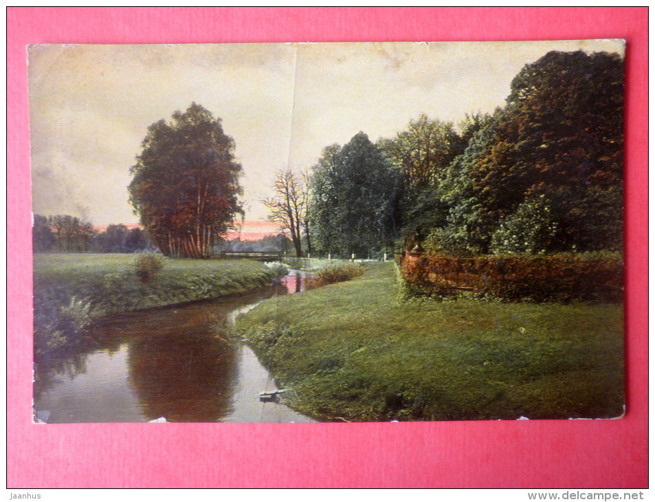 photograph - river - park - 3041 - circulated in Estonia Reval Wesenberg Imperial Russia 1913 - JH Postcards