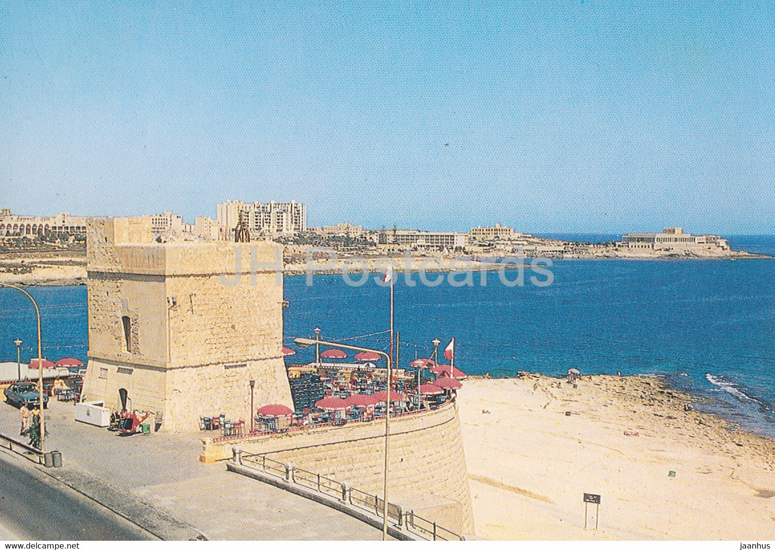 St Julians Tower - Malta - unused - JH Postcards