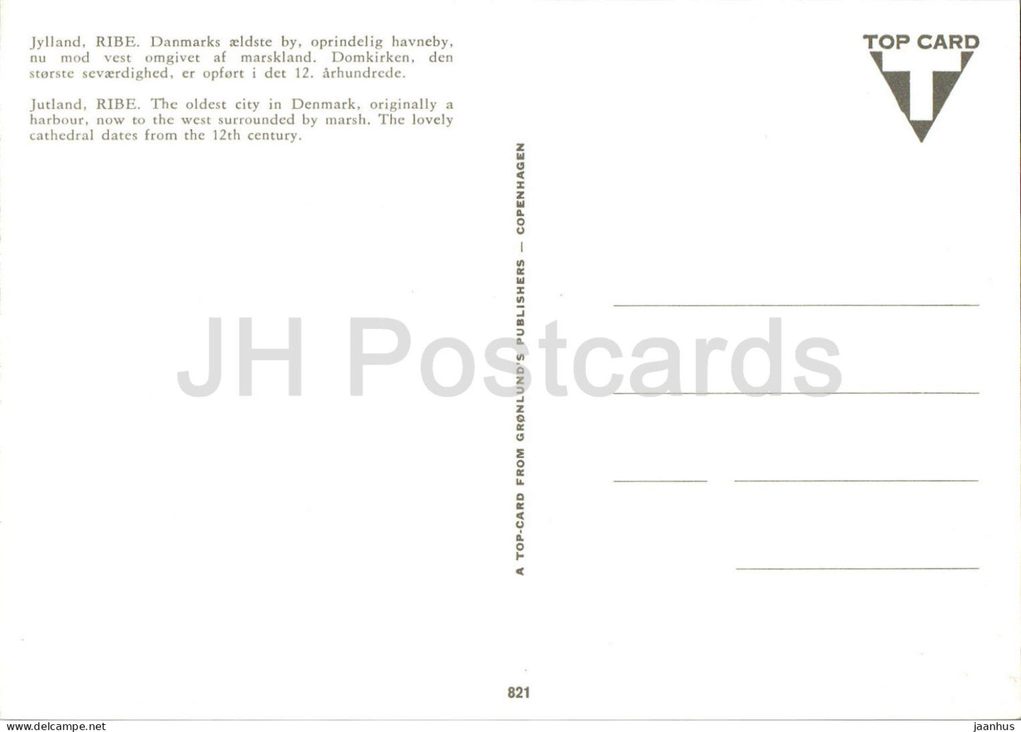 Ribe - Domkirke  - Jylland - cathedral - 821 - Denmark - unused