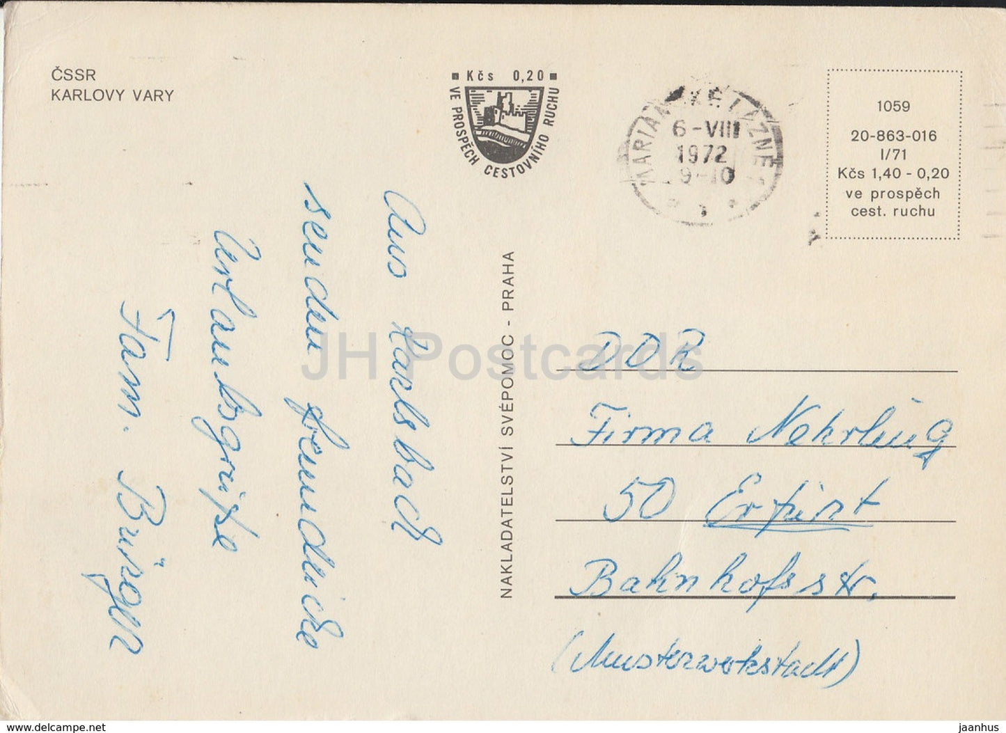 Karlsbad - Kurort - Bus - Multiview - Tschechoslowakei - Tschechische Republik - 1972 - gebraucht