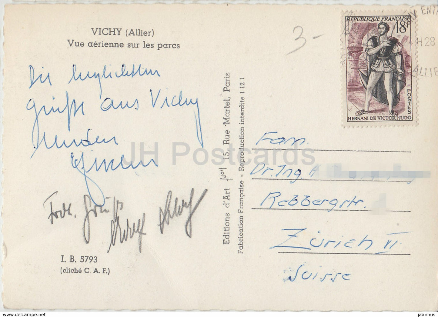 Vichy - Allier - Vue Aerienne sur les parcs - France - used